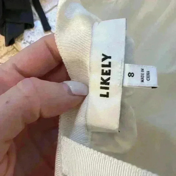 LIKELY Revolve Abergreen White Lace Eyelet Mini Dress 8 - Picture 3 of 5